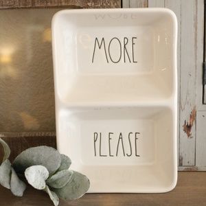 Rae Dunn More Please Divided Tray Dish Plate